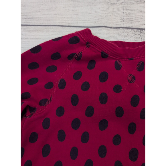 7/8 Mini Boden Polka Dot Sweatshirt Dress - Picture 2 of 6